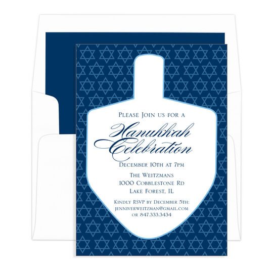 Classic Dreidel Invitations